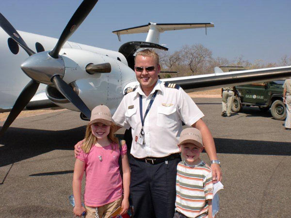 guests with ranger while on safari at Sabi Sabi