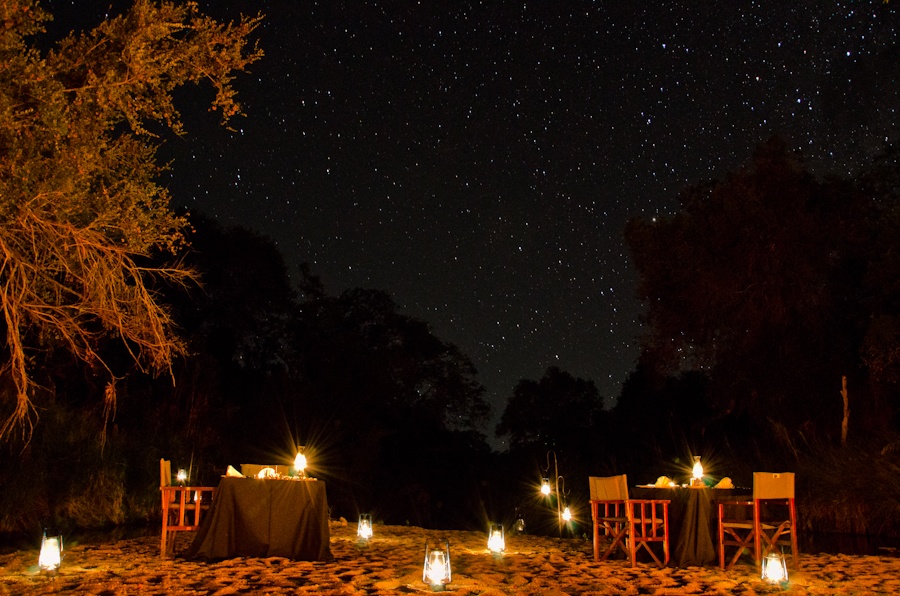 Little Bush Camp   Riverbed Dining