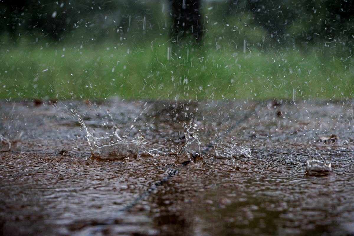 Rain Splatters on the dry earth, a relief for many. Rain Splatters on the dry earth, a relief for many.