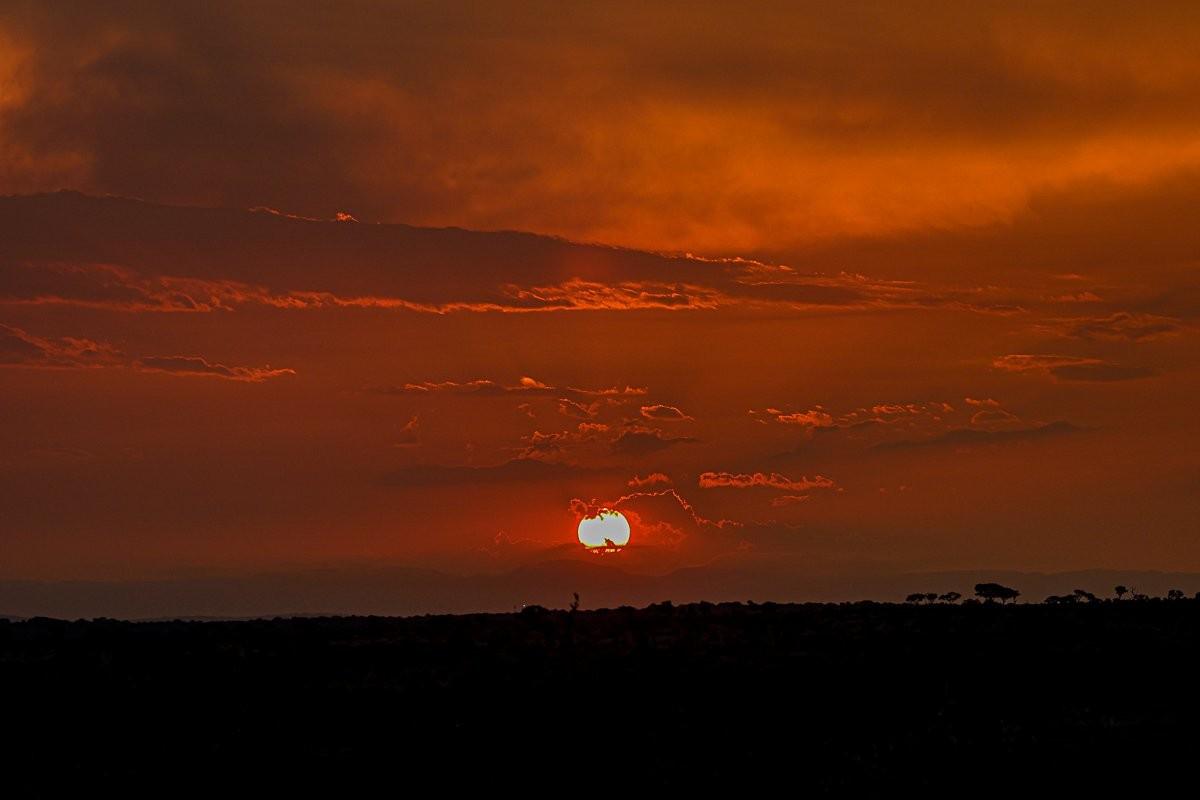 Sunset over the African bush