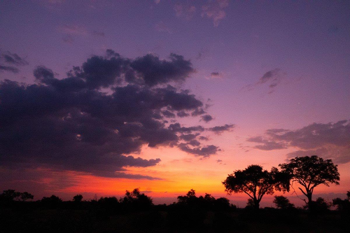 A purple sunset from Sabi Sabi. A purple sunset from Sabi Sabi.