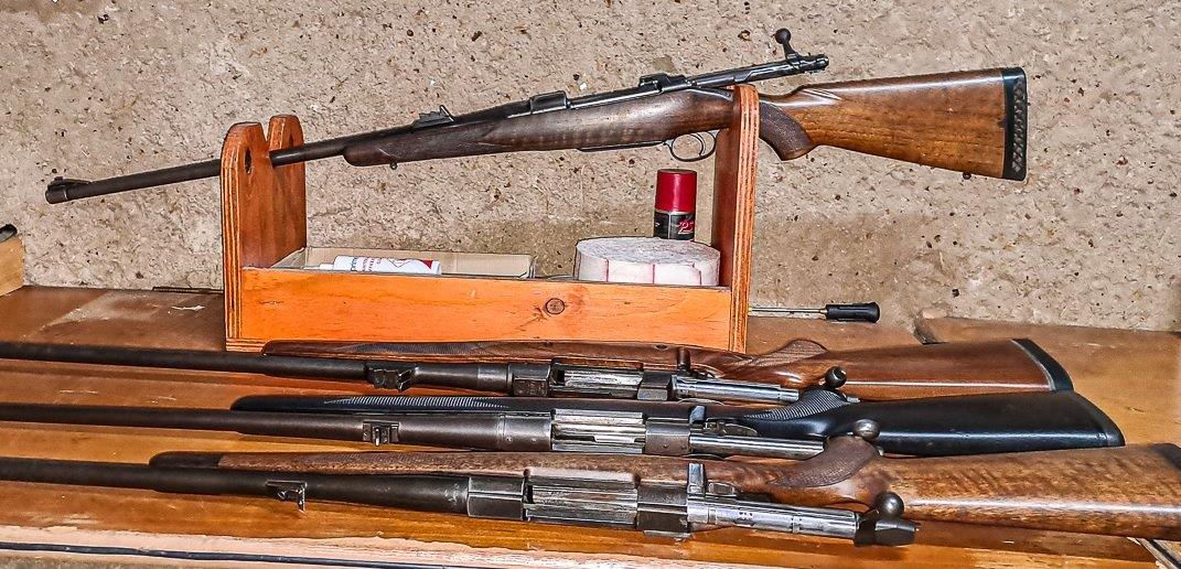 Bolt action rifles. Bolt action rifles.