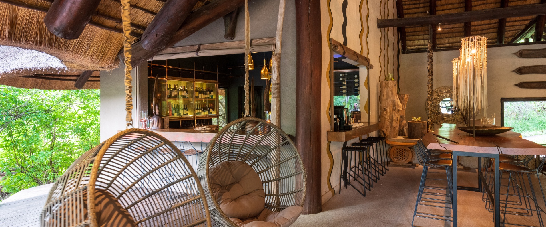 Ease in the beauty of the Sabi Sabi at the Little Bush Camp outdoor lounge.