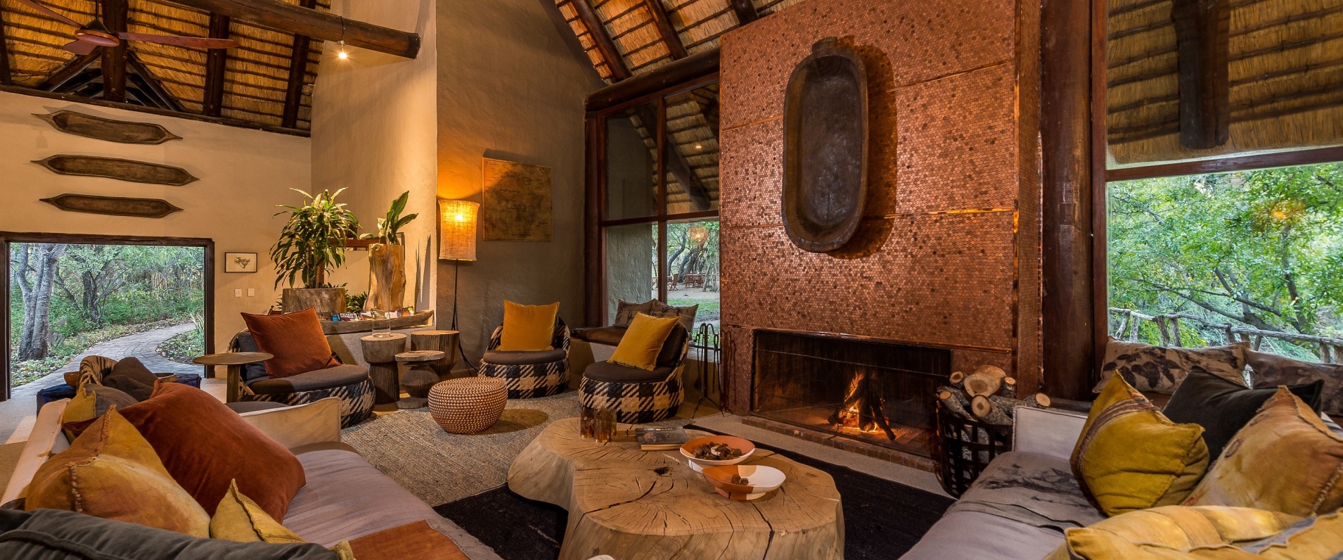 Enjoy the opulent comfort of Sabi Sabi's Bush Lodge, where every detail echoes the feeling of home.