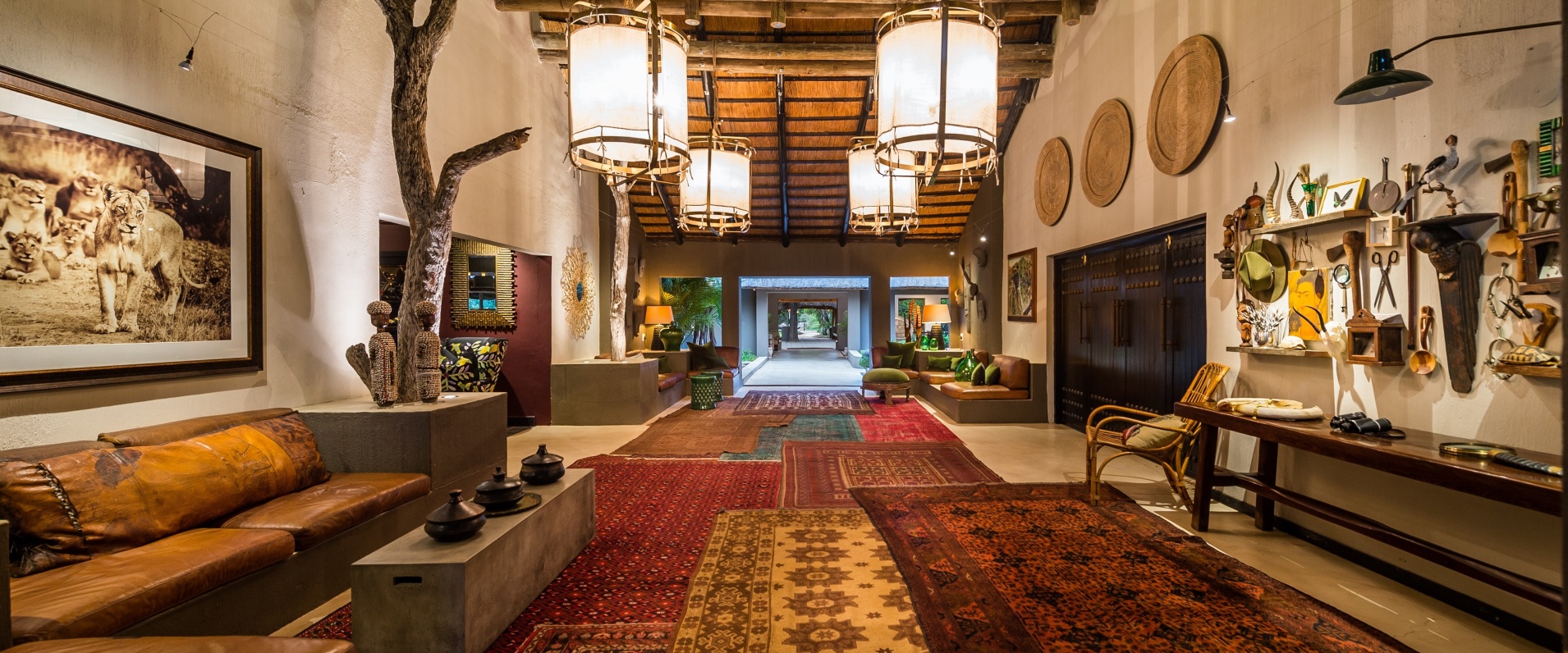 Enter the graceful foyer of Bush Lodge and revel in its captivating interior design.