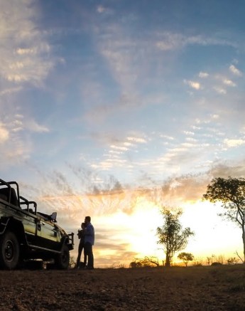 Sunrise is a time of quite tranquillity in the African bush.