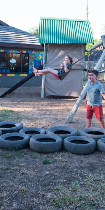 Children can enjoy EleFun Centre at Bush Lodge outside formal sessions, fostering play and learning. Children can enjoy EleFun Centre at Bush Lodge outside formal sessions, fostering play and learning.