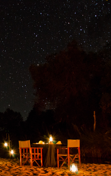 Little Bush Camp   Riverbed Dining
