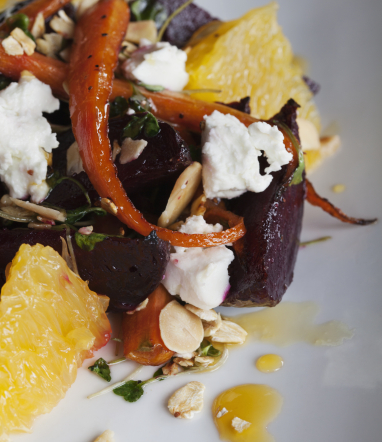 Carrot Beetroot Goat Cheese And Orange Confit