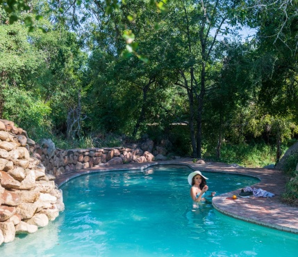 Cooling off in the sparkling Sabi Sabi Little Bush Camp pool is nothing short of sublime. Cooling off in the sparkling Sabi Sabi Little Bush Camp pool is nothing short of sublime.
