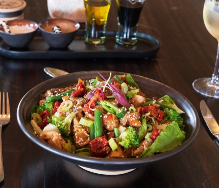 Indulge in a flavorful and healthy salad at Sabi Sabi, where culinary artistry meets nourishing ingredients. Indulge in a flavorful and healthy salad at Sabi Sabi, where culinary artistry meets nourishing ingredients.