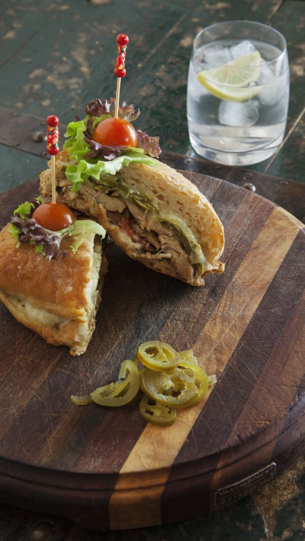 Chicken Jalapeno popper sandwich delight at Selati Camp.