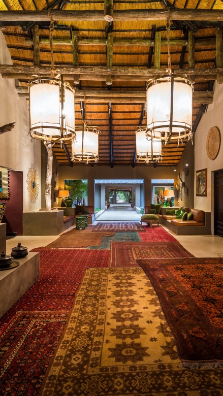 Enter the graceful foyer of Bush Lodge and revel in its captivating interior design.