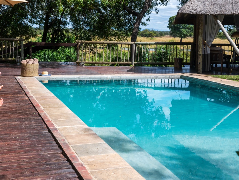 Cooling off in a sparkling pool at Sabi Sabi is nothing short of sublime. Cooling off in a sparkling pool at Sabi Sabi is nothing short of sublime.