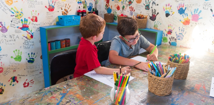 Junior Rangers engage in hands-on arts and crafts at Sabi Sabi EleFun. Junior Rangers engage in hands-on arts and crafts at Sabi Sabi EleFun.