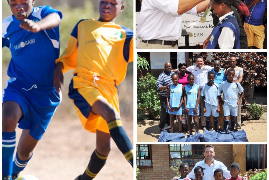 Local soccer team from the Dreamfields Programme.