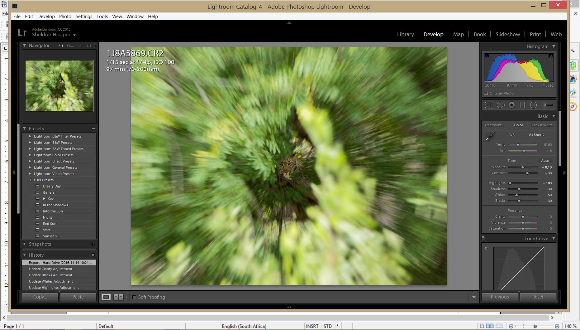02 10Jan17 Sheldon Hooper Radial Zoom Settings 02 10Jan17 Sheldon Hooper Radial Zoom Settings